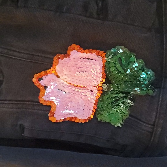 Embellished Black Jean Jacket - Picture 4 of 6